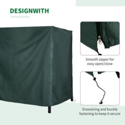 Outsunny Garden Furniture Protector Patio Swing Chair Cover Deep Green - thumbnail 6