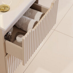 Heze Furniture Noca Bathroom Cabinet 50Cm With Worktop And Countertop Basin In Cashmere - thumbnail 5