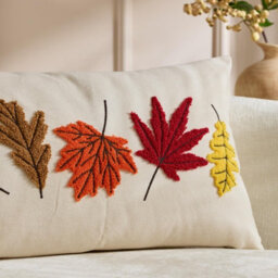 Amorly Multi Colour Autumn Leaf Lumbar Cushion Cover 30X50Cm, Farmhouse Fall Decor Pillow Case Only No Insert For Thanksgiving Home Decor - thumbnail 4