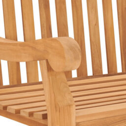Berkfield Garden Bench 114 Cm Solid Teak Wood - thumbnail 6