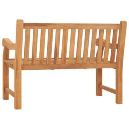 Berkfield Garden Bench 114 Cm Solid Teak Wood - thumbnail 3