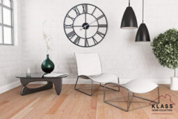 Klass Home Collection 60Cm Black Metal Roman Numerals Large Analog Wall Clock Indoor & Outdoor, Silent Non-Ticking - thumbnail 5