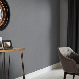GoodHome Patula Dark Grey Geometric Ridged Effect Contemporary Textured Wallpaper - thumbnail 4