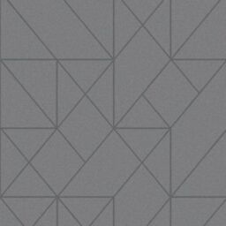 GoodHome Patula Dark Grey Geometric Ridged Effect Contemporary Textured Wallpaper - thumbnail 2