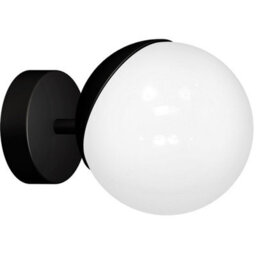 Milagro Sfera Designer Wall Lamp Hand Made Scandi Style Minimalistic Matt Black And White Glass - thumbnail 2