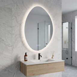 Living And Home 600 X 900mm Anti-Fog Bathroom Frameless Mirror With Dimmable Led Light - thumbnail 1