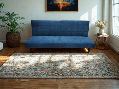 DS Living The Tivona 2 Seater Sofa Bed In Grey, Silver Or Navy - image 1