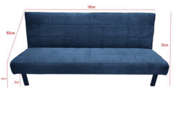 DS Living The Tivona 2 Seater Sofa Bed In Grey, Silver Or Navy - thumbnail 7
