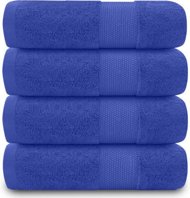 Gc Gaveno Cavailia 4Pk Miami Hand Towel 50X85 Royal Blue Quick Drying & Super Absorbent 700 Gsm Hand Towel Set - image 1