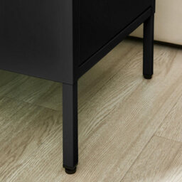 Furniturebox Uk Teksi 1 Door Black Metal Locker Bedside Table - thumbnail 6