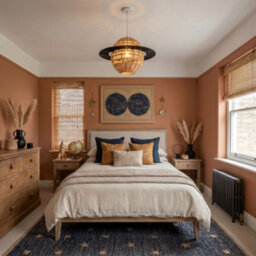 Happy Homewares Saturn Planet Childrens Pendant Light Shade In Brown And Black Rattan - thumbnail 6
