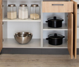 Impact Furniture Kitchen Base Cabinet 400mm Unit 40Cm Door Drawer Cupboard Grey Oak Effect Clara - thumbnail 6