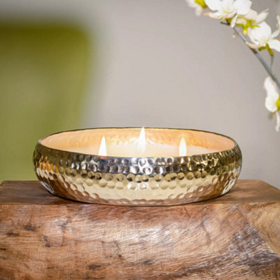 Marco Paul Scented 3 Wick Candle Dish - Silver - image 1