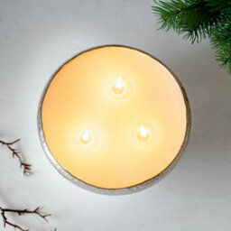 Marco Paul Scented 3 Wick Candle Dish - Silver - thumbnail 4
