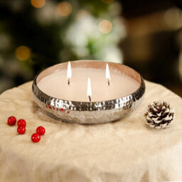 Marco Paul Scented 3 Wick Candle Dish - Silver - thumbnail 5