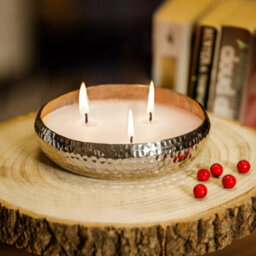 Marco Paul Scented 3 Wick Candle Dish - Silver - thumbnail 8