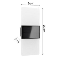 Geezy Set Of 2 Dual White Solar Powered Led Lights Outdoor Garden Fence Wall Lights - thumbnail 7