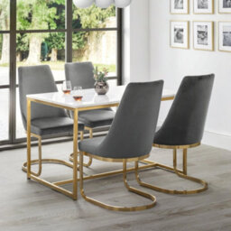 Julian Bowen Set Of 2 Vittoria Cantilever Dining Chairs - Grey - thumbnail 5
