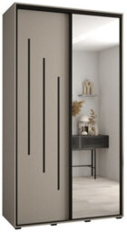 Arte Elegant Dakota Ix Sliding Door Wardrobe 1300mm - Space-Saving Storage With Mirrored Door, Hanging Rails, Shelves H2350mm D600mm - thumbnail 1