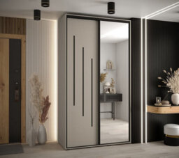 Arte Elegant Dakota Ix Sliding Door Wardrobe 1300mm - Space-Saving Storage With Mirrored Door, Hanging Rails, Shelves H2350mm D600mm - thumbnail 2