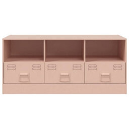 Berkfield Sturdy Tv Cabinet Pink 99X39X44 Cm Steel - thumbnail 6