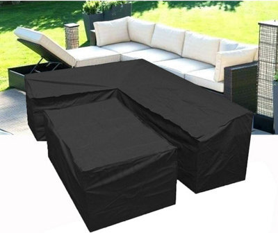 Garden Sofa Cover - Protective For Furniture With Drawstrings At The Bottom, L-Shaped - image 1