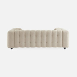 Sweeek - 3-Seater Sofa Upholstered In Textured Boucle Fabric Leon Beige 99X229X71 Cm - thumbnail 5