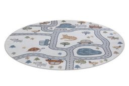 RugsX Carpet Bono 8283 Circle Street, Animals Cream / Light Grey  Circle 200 Cm - thumbnail 1