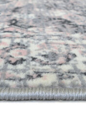 Melrose Colorama Traditional Design Grey/pink Indoor Runner Rug 067/200Cm - thumbnail 6