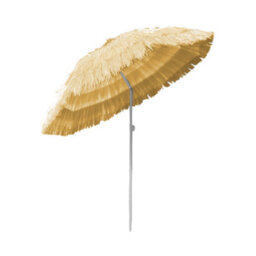 Rinse Bathrooms Hawaiian Parasol Beige Beach Parasol Patio Garden Umbrella Sun Shade Tilting 160Cm - thumbnail 2