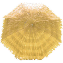 Rinse Bathrooms Hawaiian Parasol Beige Beach Parasol Patio Garden Umbrella Sun Shade Tilting 160Cm - thumbnail 3