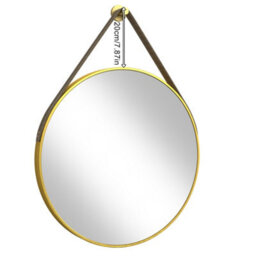 Artloge 80Cm Large Hanging Circle Mirror Wall Decor Aluminum Frame Round Mirrors Bathroom Bedroom, Gold - thumbnail 8