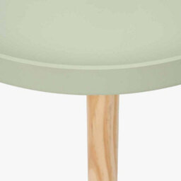 Pacific Lifestyle Small Round Sage Green Side Table With Wooden Tripod Legs For Small Corners - thumbnail 6