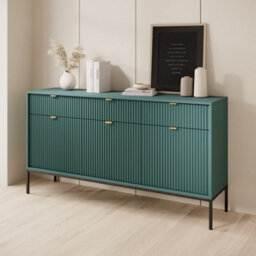 Arte Elegant Nova Large Sideboard Cabinet H830mm W1540mm D390mm In Green - Stylish Storage Solution - thumbnail 4