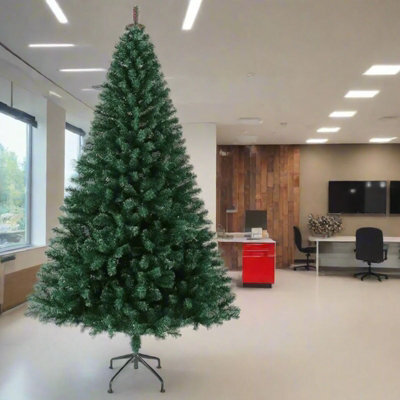 Evre Artificial Christmas Tree 8Ft 240Cm Extra Bushy 1800 Tips Strong Metal Stand - 4/5/6/7/8Ft Available - image 1