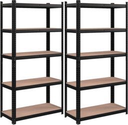 Songmics Garage Shelving, 5-Tier Storage Racks, Set Of 2, 180 X 90 X 40 Cm, Max. Load 875 Kg (175 Kg Per Tier), Shelving Units, Adjustable - thumbnail 3