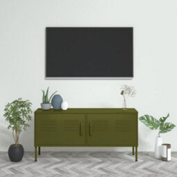 Berkfield Tv Cabinet Olive Green 105X35X50 Cm Steel