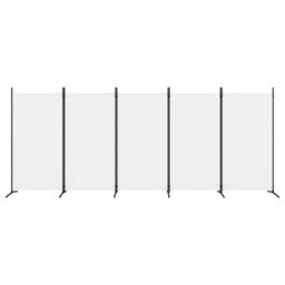 Walplus 5-Panel Room Divider White 433X180 Cm Fabric - thumbnail 3
