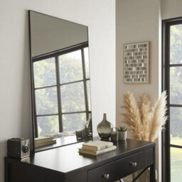 The Online Mirror Shop Wall Mirror Islington Handcrafted And Finished Rectangular Shape With Black Frame- H 90Cm X W 60Cm For Hanging In Bedroom - thumbnail 2