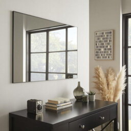 The Online Mirror Shop Wall Mirror Islington Handcrafted And Finished Rectangular Shape With Black Frame- H 90Cm X W 60Cm For Hanging In Bedroom
