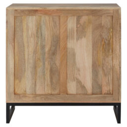 Orsina Boho Mango Wood Sideboard,matte Black Metallic Storage Media Unit,kitcehn Cabinet,lounge Display Cabinet - thumbnail 4
