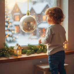 Shatchi 25Cm White Glossy Christmas Bauble - Premium Bauble & Home Décor Ornament - thumbnail 9