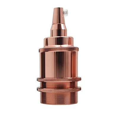 Industrial E27 Max 60W Pendant Light Fitting Set 1/2In Knob Switched 105mm Lamp Holder Rose Gold Screw Vintage Light Bulb Socket - image 1
