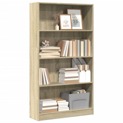 Berkfield Bookcase Sonoma Oak 80X24X143 Cm Engineered Wood - image 1
