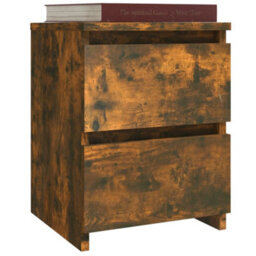 Berkfield Elegant Bedside Cabinets 2 Pcs Smoked Oak 30X30X40 Cm Engineered Wood - thumbnail 6