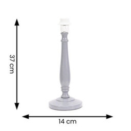 Traditional Wooden Candle Stick Table Lamp Base Living Room Bedroom Lounge Light - thumbnail 2