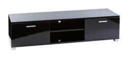 MMT Funiture Designs Modern Black 140Cm Matt Gloss Tv Stand Cabinet Suitable For 40 - 65 Inch 4K Led Flat Screen Tv's - thumbnail 7