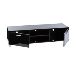 MMT Funiture Designs Modern Black 140Cm Matt Gloss Tv Stand Cabinet Suitable For 40 - 65 Inch 4K Led Flat Screen Tv's - thumbnail 4