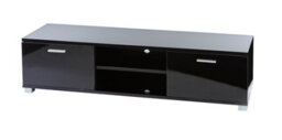 MMT Funiture Designs Modern Black 140Cm Matt Gloss Tv Stand Cabinet Suitable For 40 - 65 Inch 4K Led Flat Screen Tv's - thumbnail 6