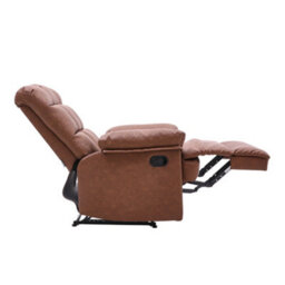 Living And Home Brown Faux Leather Upholstered Recliner Armchair - thumbnail 7